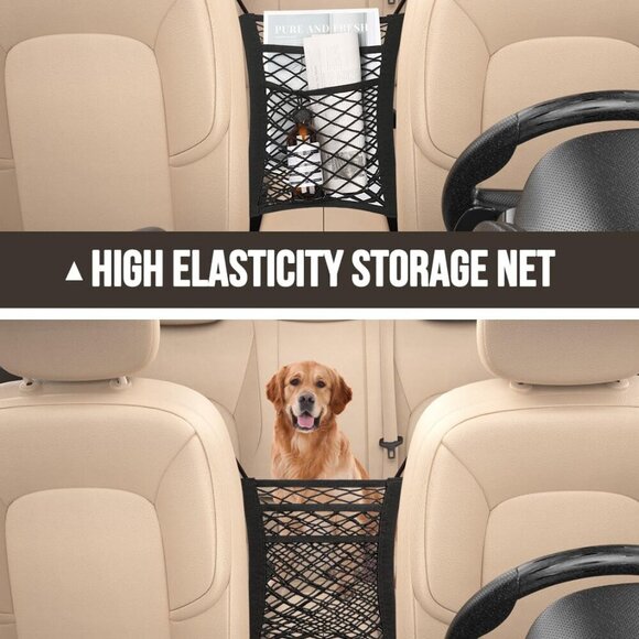 Backseat Car Organizer20 Storage Pockets,Come with Free 1 Seat Net and 2 Headres - Picture 5 of 7